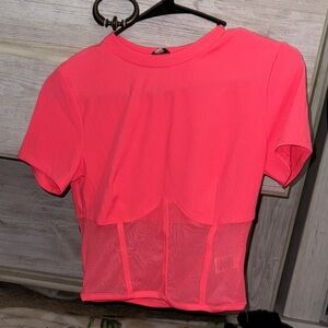 Neon Pink Women's Crop Top
